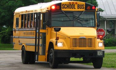 School Bus in School Zone