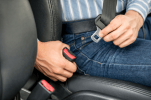 wearing a seatbelt